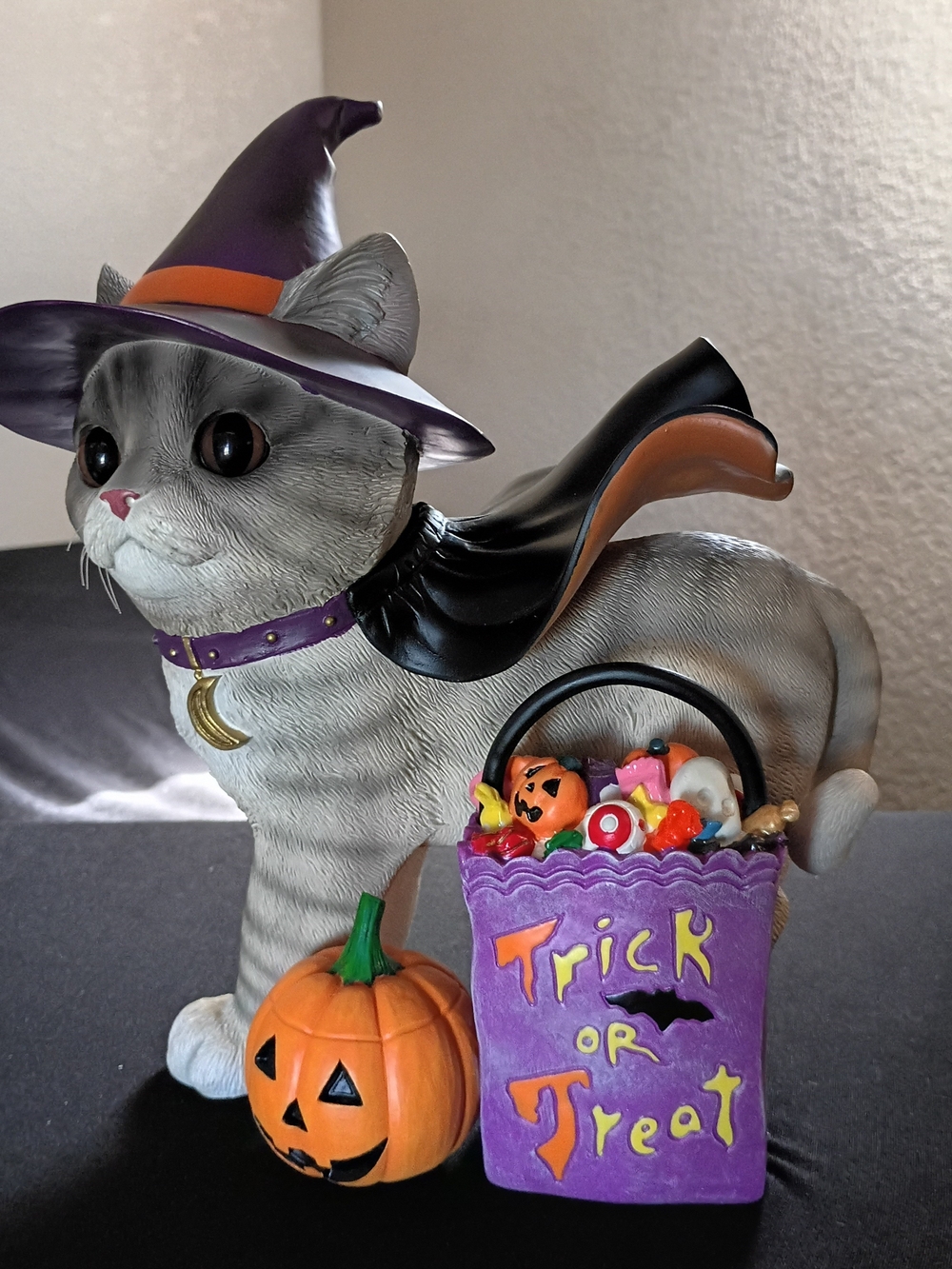 Bradford Exchange "A Purrfect Halloween" Cat Figurine with COA